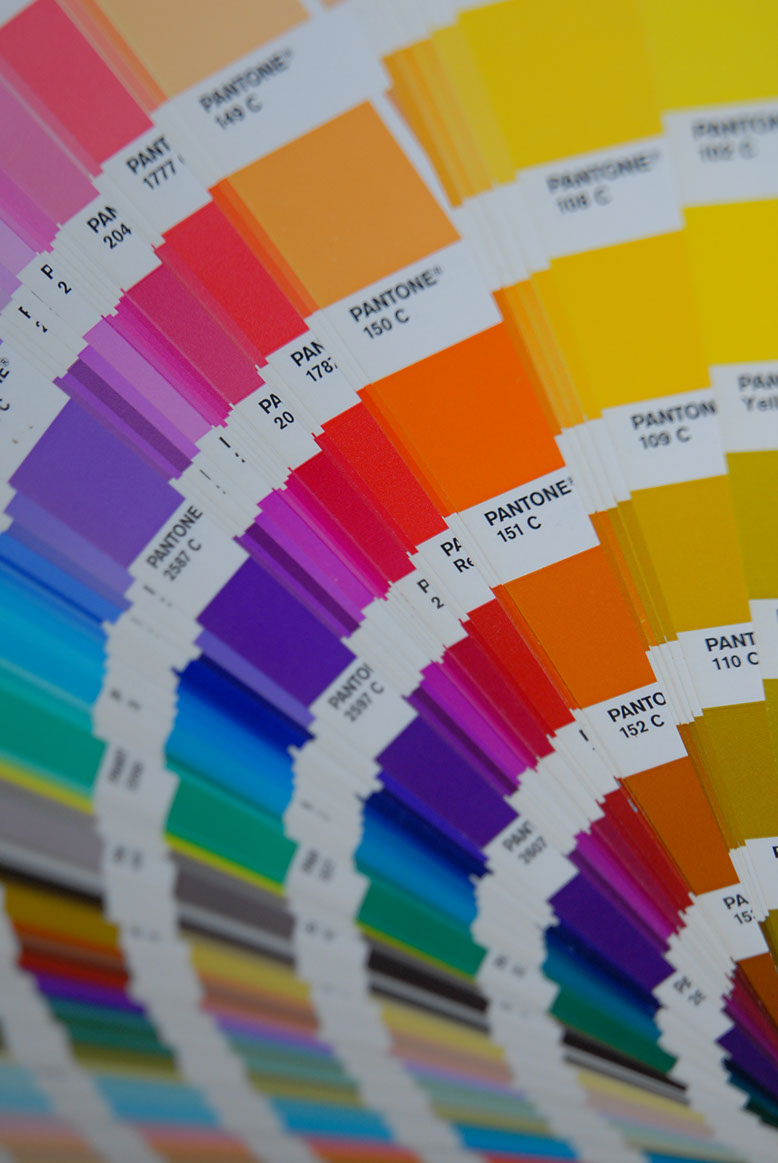 PMS Colour Chart used in Screen Printing to match specific colours